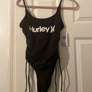 Hurley One Piece Side Cinch Tie Swimsuit